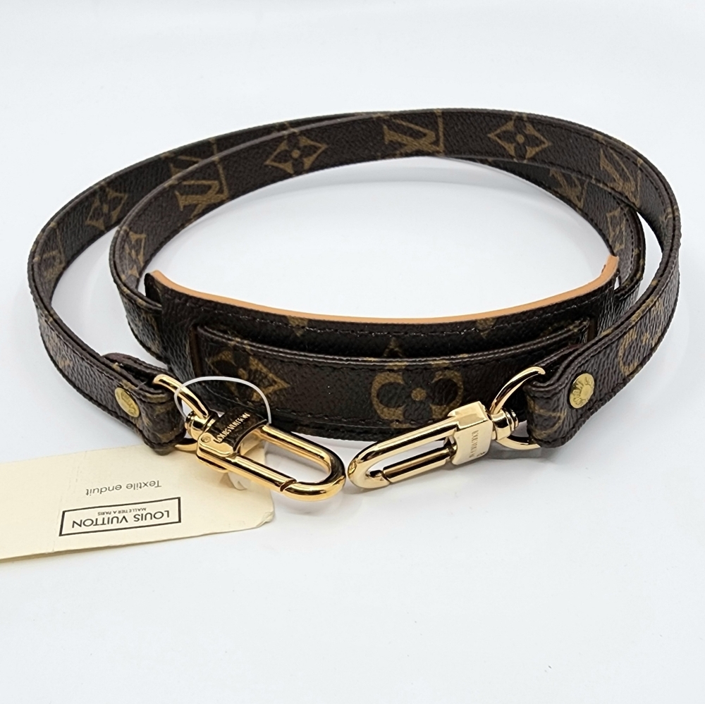 Louis Vuitton Monogram Brown and Gold Strap